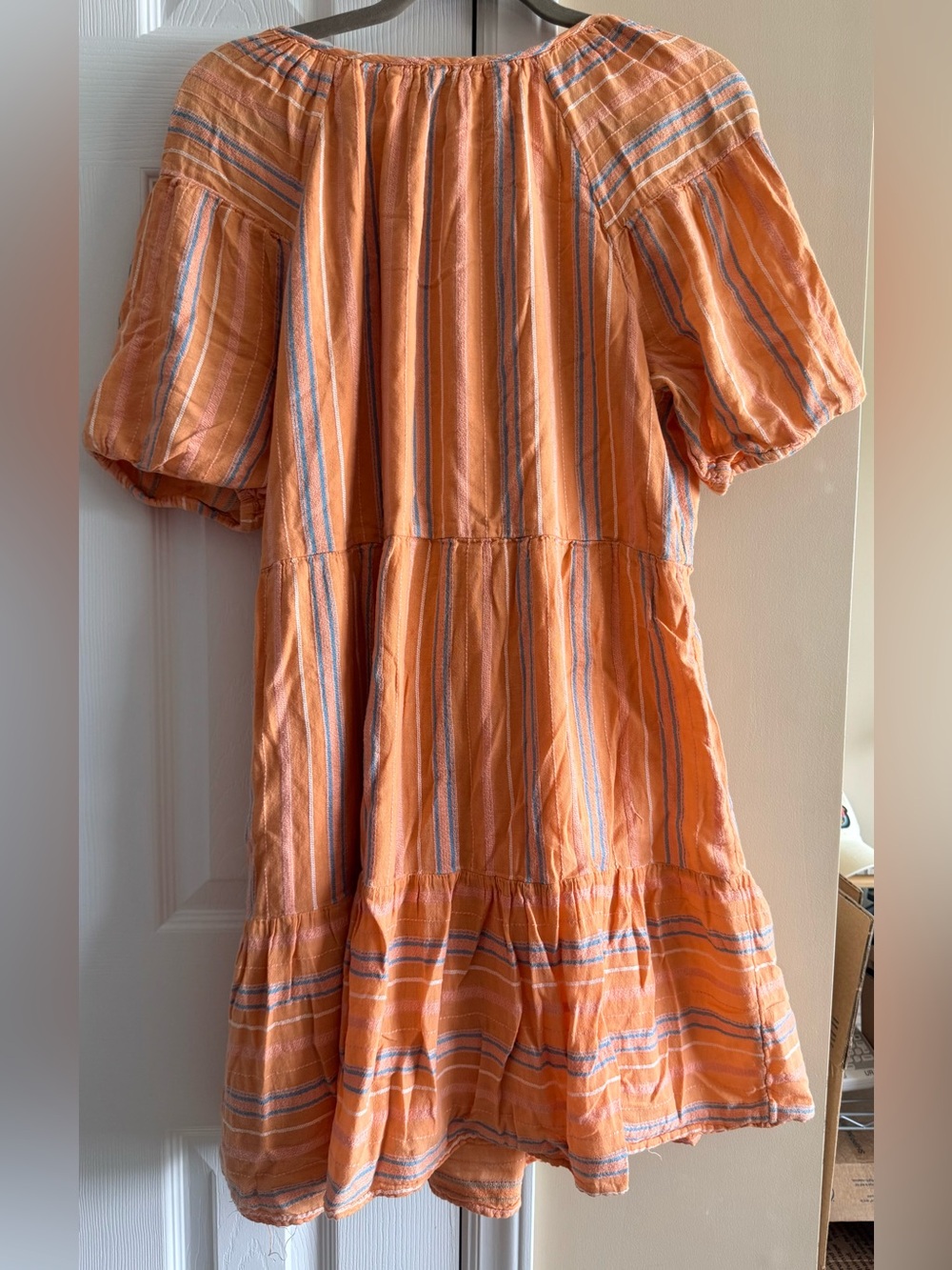 Wonderly Orange Striped Dress - Picture 6 of 7
